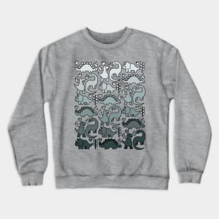 Monochromatic Dinosaurs Crewneck Sweatshirt